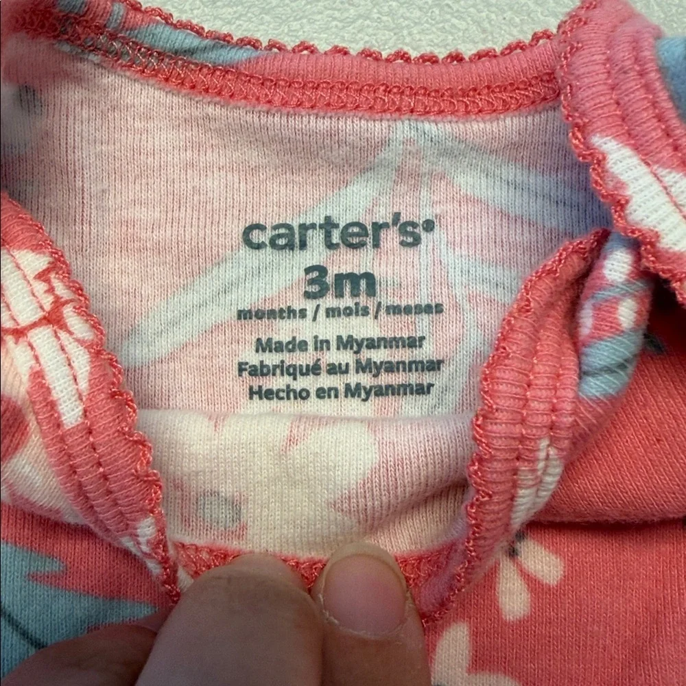 Carters Pink Floral Bodysuit